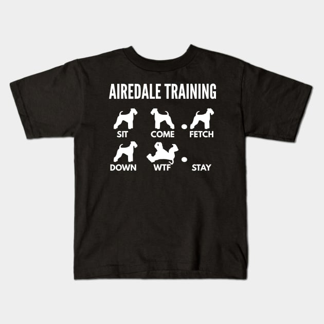 Airedale Dog Training Airedale Dog Tricks Kids T-Shirt by DoggyStyles